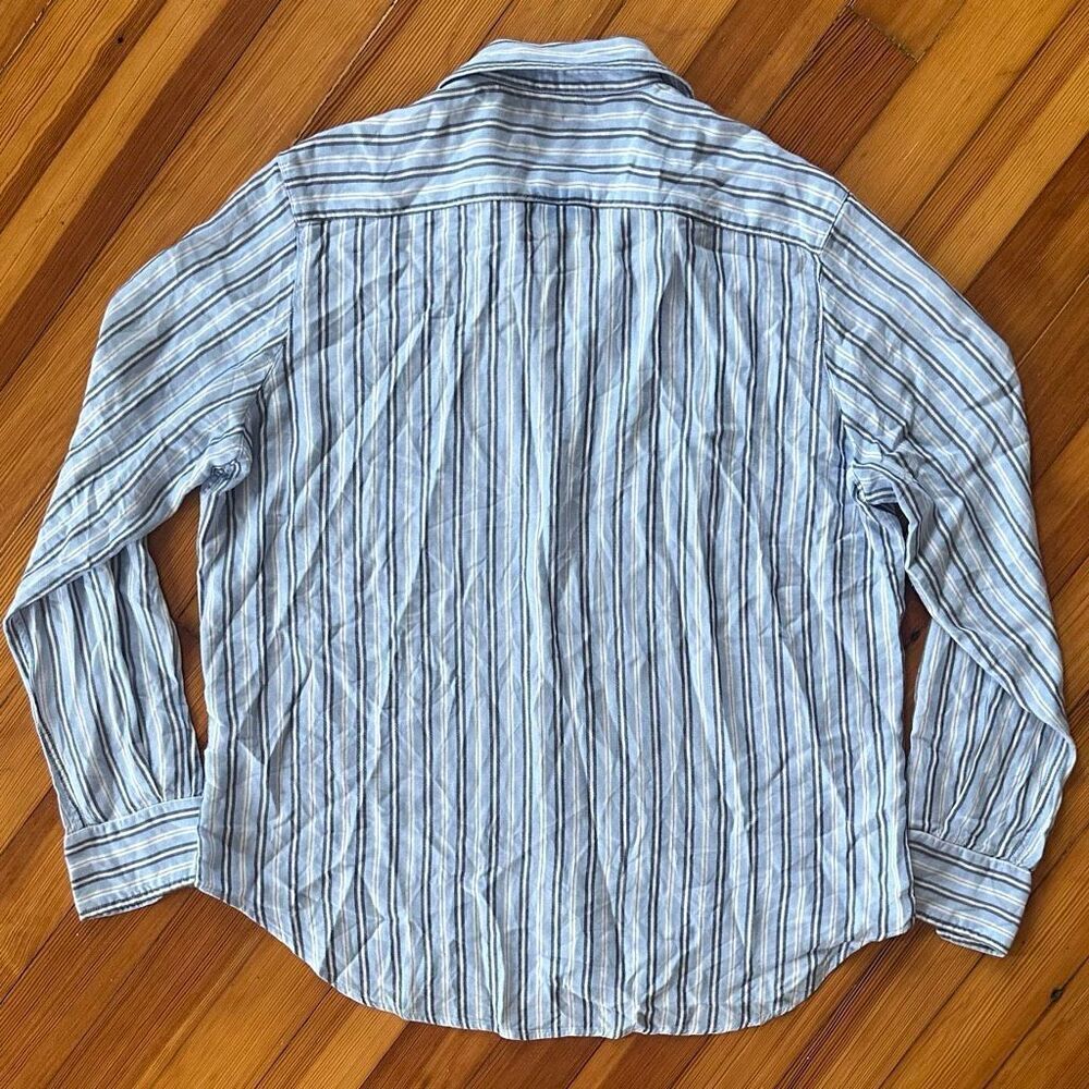 Frank & Eileen 100% Modal Eileen Button Up in White/Blue Stripe Size XS - Picture 2 of 5